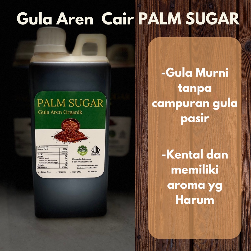 Gula Aren Cair PALM SUGAR Organik 1 Ltr ORI 100%