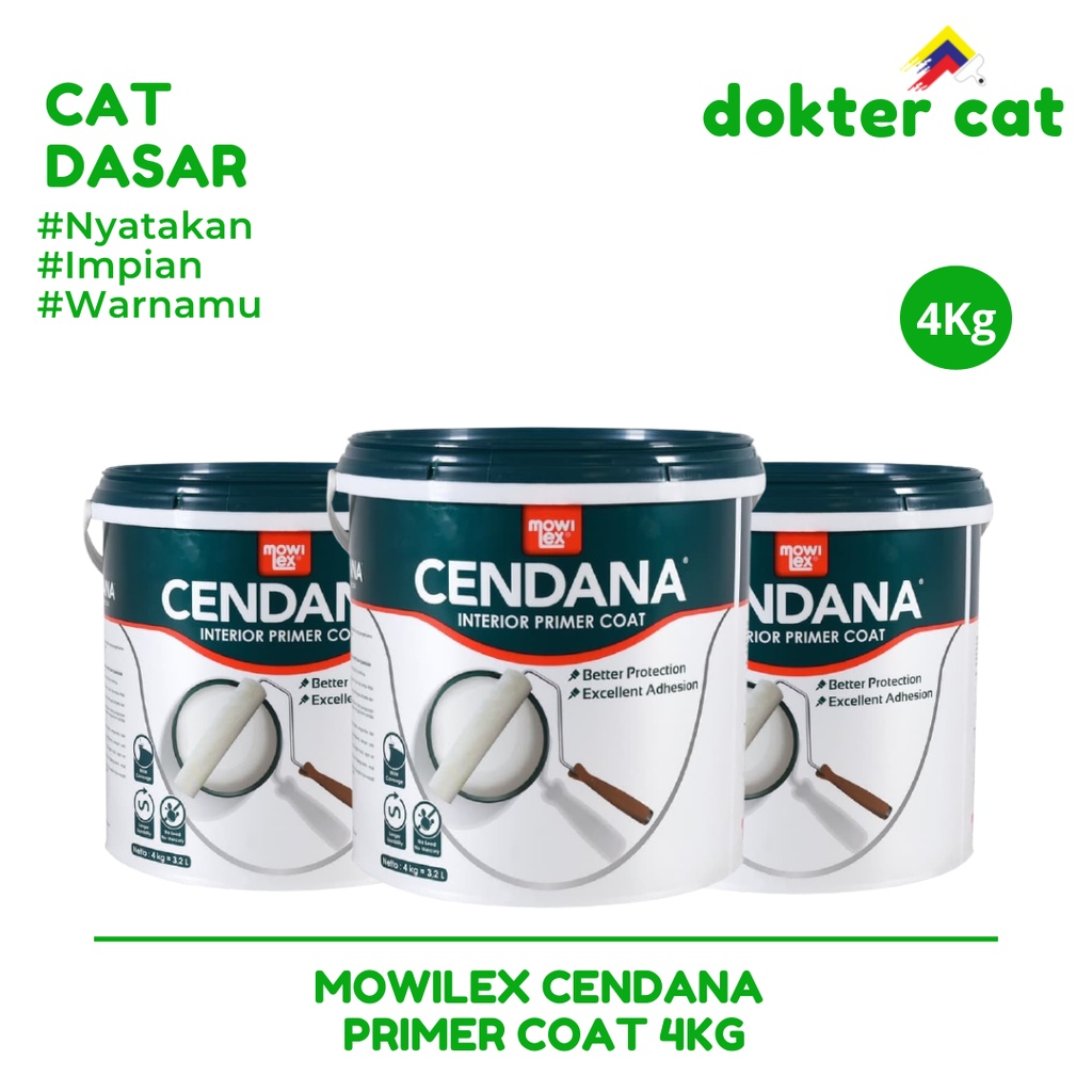 MOWILEX CENDANA PRIMER COAT 4KG / MOWILEX CENDANA INTERIOR PRIMER COAT 4KG / CAT DASAR MOWILEX CENDA