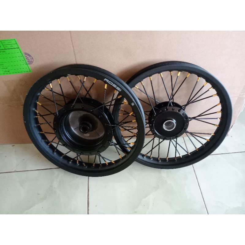 velg jari jari beat street ring 14 tromol hitam siap pasang