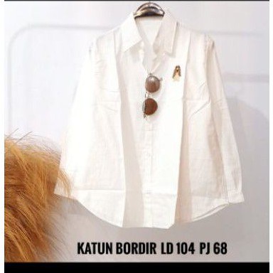 blus kemeja katun bordir import