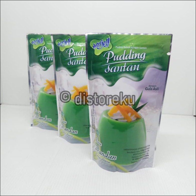 nutrijel PUDING santan rasa pandan PANDAN flavour 130gr (4.59oz)