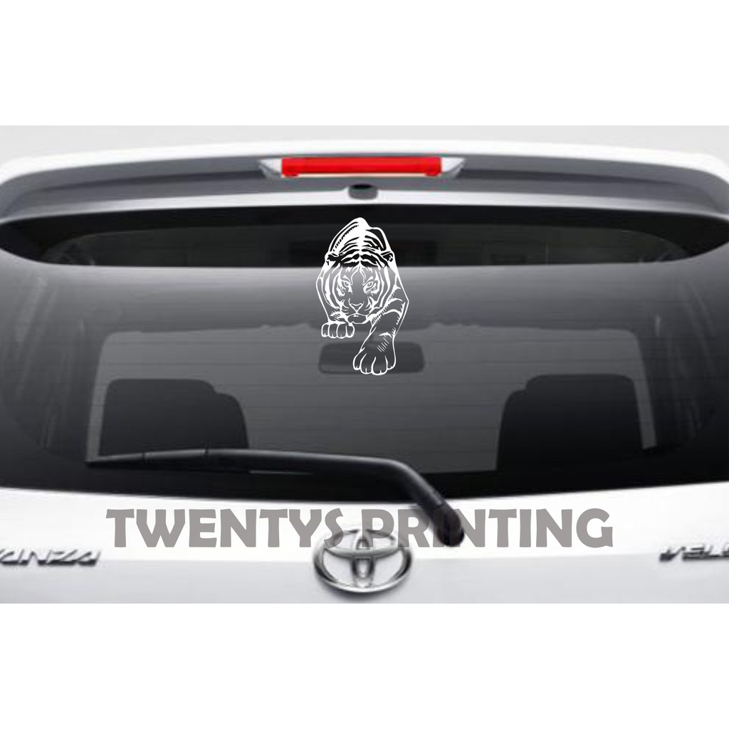 MACAN SIAGA STIKER KACA MOBIL STICKER CUTTING