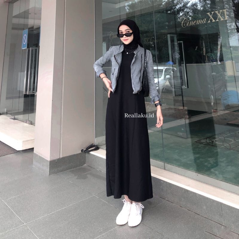 Inner Dress Panjang Tanpa Lengan S M L XL // Singlet Sleeveless Inner Span Maxi Allsize // Daleman P