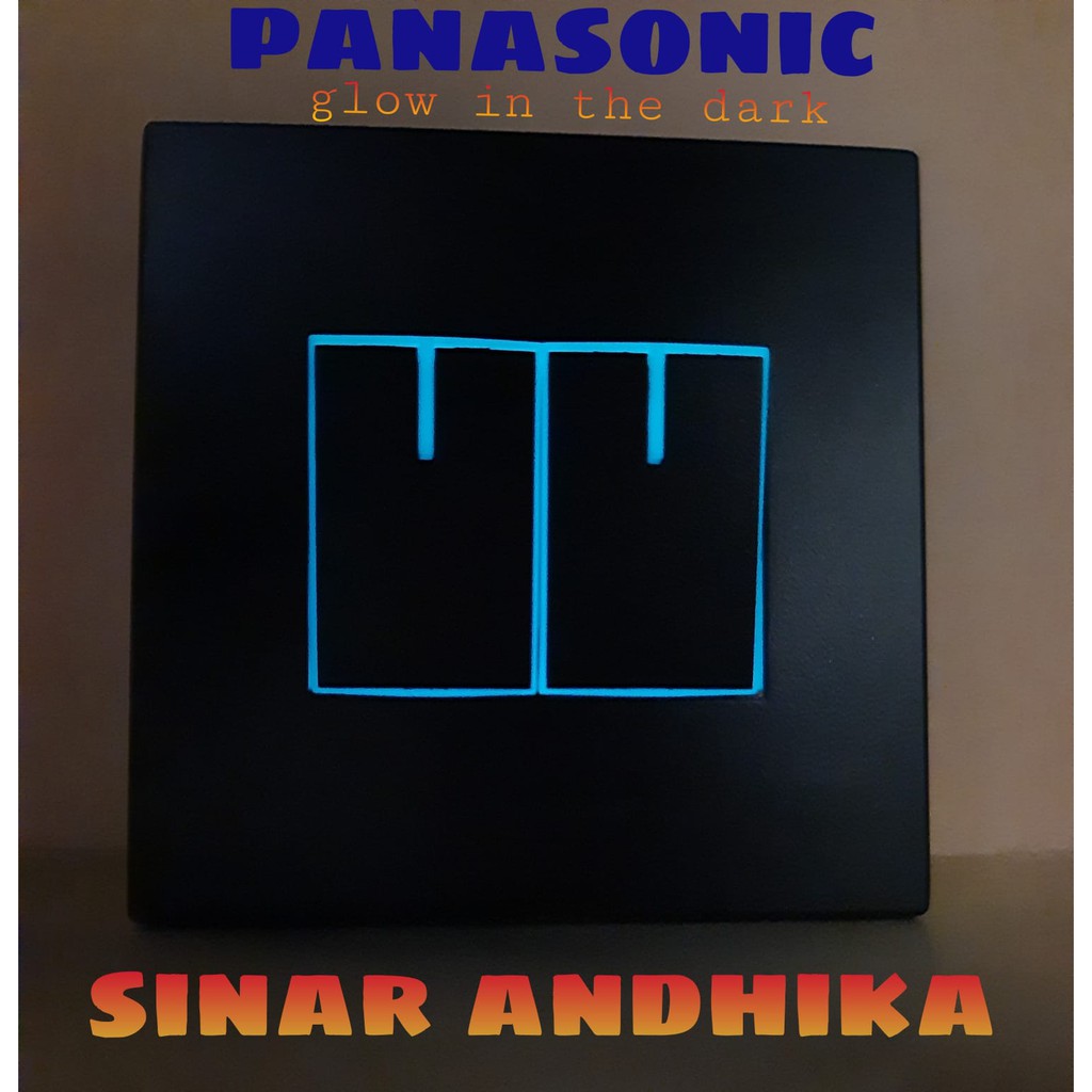 SAKLAR SERI KECIL HITAM ECO B STYLE E PANASONIC WESJ 78029B+WESJ 5931B