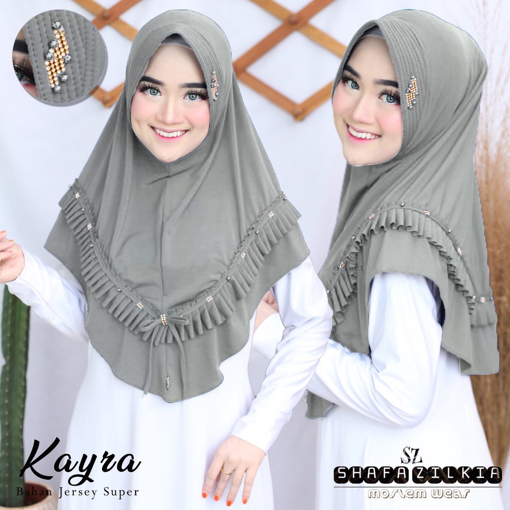 Bergo Kayra Hijab Rempel Madu / Bergo Instan / kerudung jersey rempel Kriwil / pet antem / jilbab khimar terbaru hijab instan dewasa / kerudung bergo