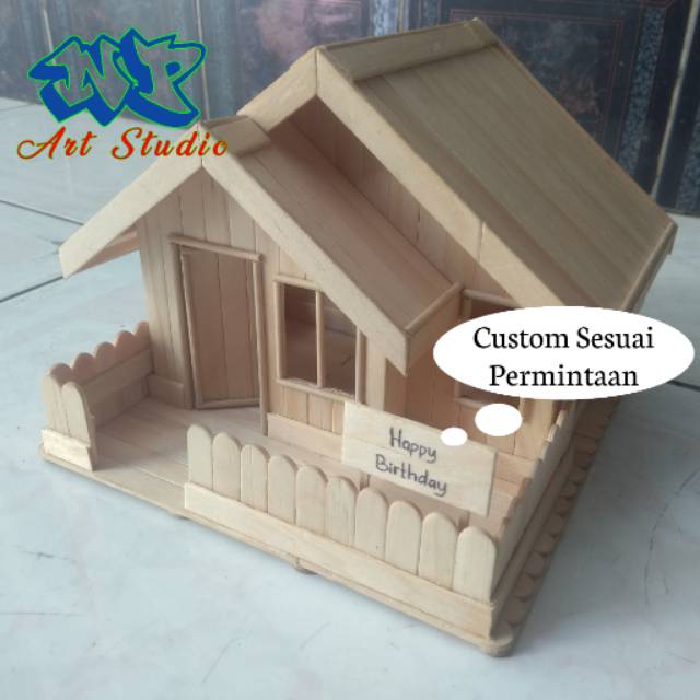 530+ Gambar Miniatur Rumah Joglo Dari Stik Es Krim Gratis Terbaik