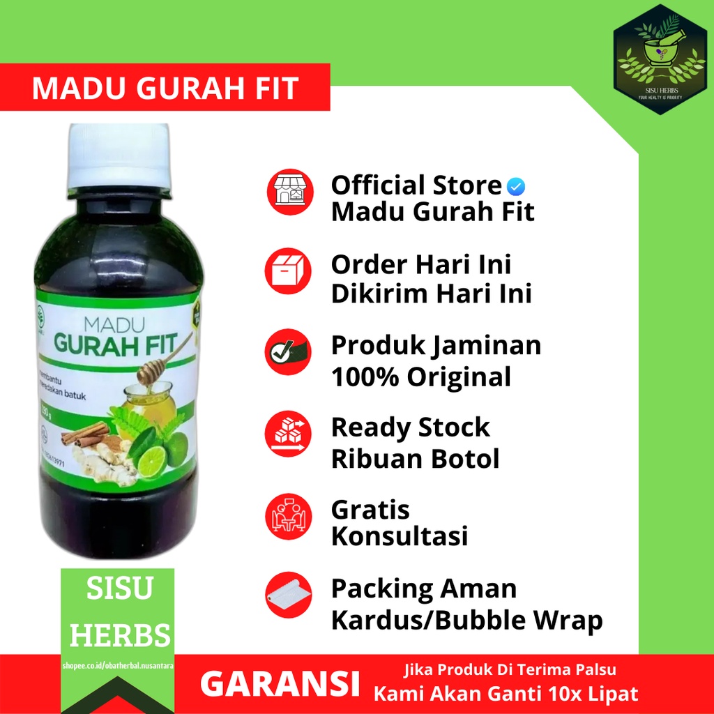 Jual Madu Gurah Fit Asli Original Best Seller Diskon Gurahfit Madu Untuk Bronkitis Radang 8654