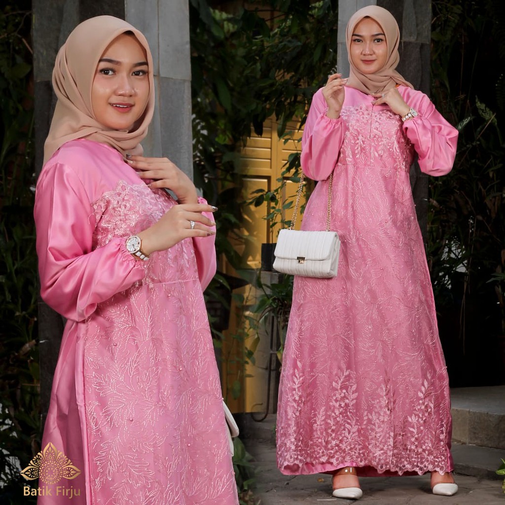 BISA JUMBO!! REALPICT GAMIS FARASYA MODEL TERBARU GAMIS BROKAT BUSUI DRESS BROKAT BISA JUMBO M L XL XXL