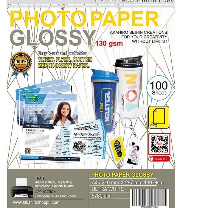 

Kertas Glossy 130 Gsm A4 Takahiro Seihin .,