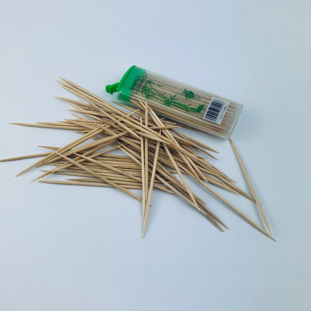 Tusuk Gigi / Bamboo Toothpick / Dongkrak gigi / Dengan tempat / Kecil