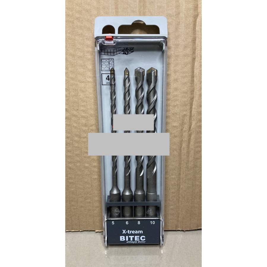 SDS PLUS MATA BOR TEMBOK BETON SET BITEC XTREAM ROTARY HAMMER 4pc