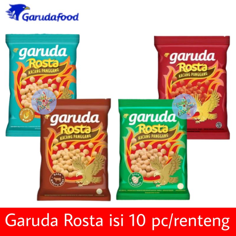 

Garuda Rosta Jagung Bakar Manis/Bawang/Pedas/Sapi Panggang isi 10pc/Renteng