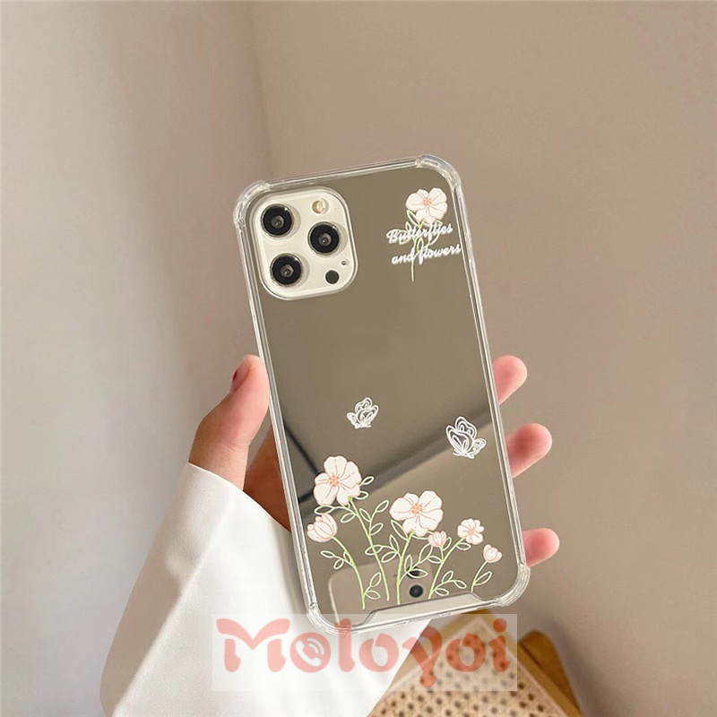 Soft Case TPU Motif Kupu-Kupu Bunga Untuk Iphone 12 13 11 Pro MAX 7 8 Plus XR X XS MAX SE 2020