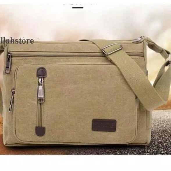 Telah Hadir.. Tas kanvas selempang/ tas bahu selempang pria/ bahan kuat