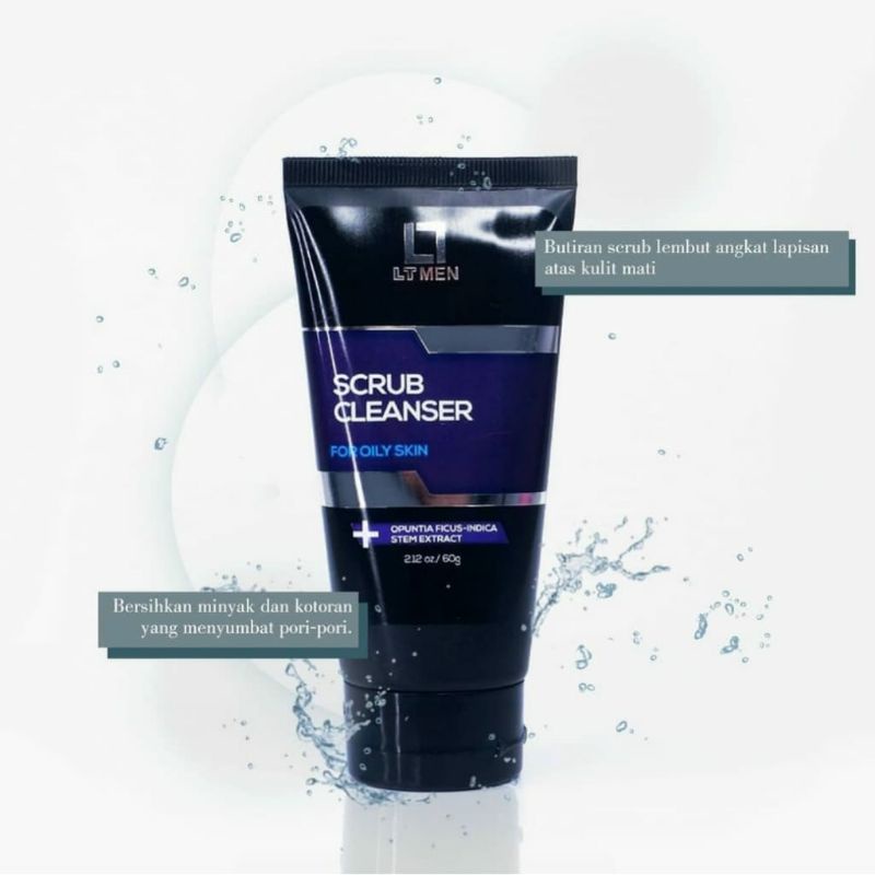 LT MEN SCRUB CLEANSER 60GR / Sabun Wajah Facial Wash