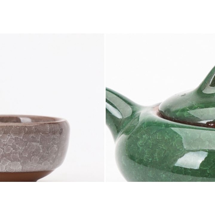 Tea Set Ice Cracked Glaze / Teko Cangkir Keramik Peralatan Minum Teh New
