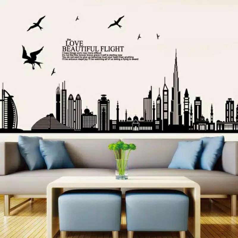 DUBAI CITY WALLSTICKER WALL STICKER STIKER DINDING TEMBOK