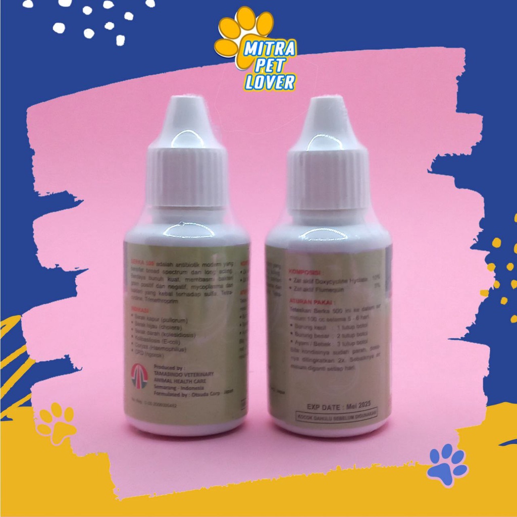 ANTIBIOTIK BERAK DARAH UNGGAS AYAM - BERKA 500 30 ML ORIGINAL - OBAT BERAK HIJAU, KAPUR &amp; PENCERNAN AYAM BURUNG BEBEK - AMPUH - MURAH ASLI GARANSI KUALITAS - PET ANIMAL HEALTHCARE &amp; VETERINARY TAMASINDO OBAT KESEHATAN &amp; VITAMIN TERNAK HEWAN MITRAPETLOVER