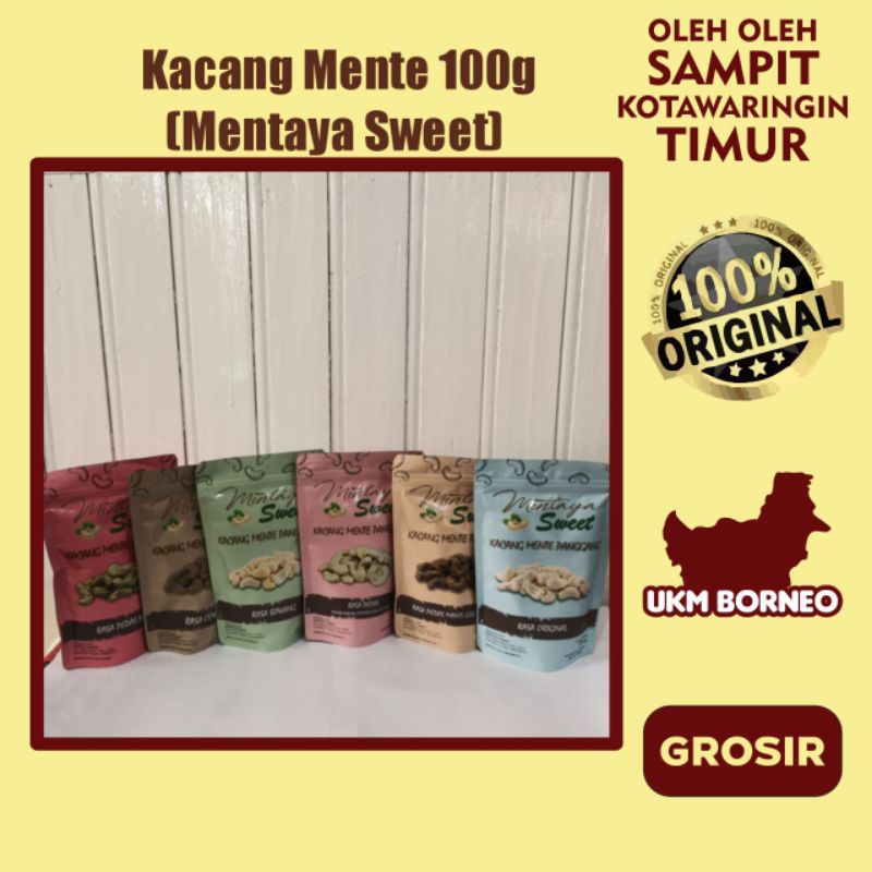 

Kacang Mente Panggang kemasan 100g Mentaya Sweet Oleh Oleh Sampit Kalimantan Tengah