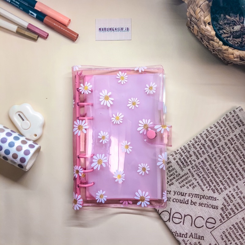 

BINDER ZIPLOCK DAISY A6 PINK | BINDER SINKINGFUND | BINDER ANGGARAN