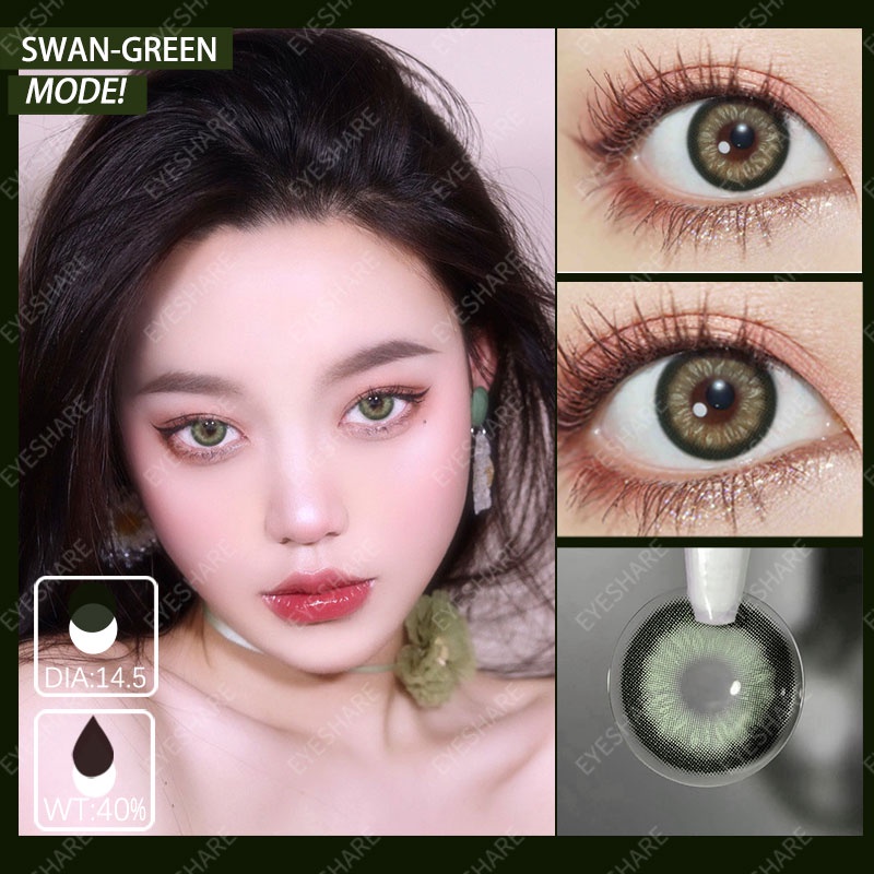 ✔️100% ORI SWAN 1 pasang lensa kontak warna diameter 14.5MMsoftlenssoftlens matasoftlens mata korea aesthetic