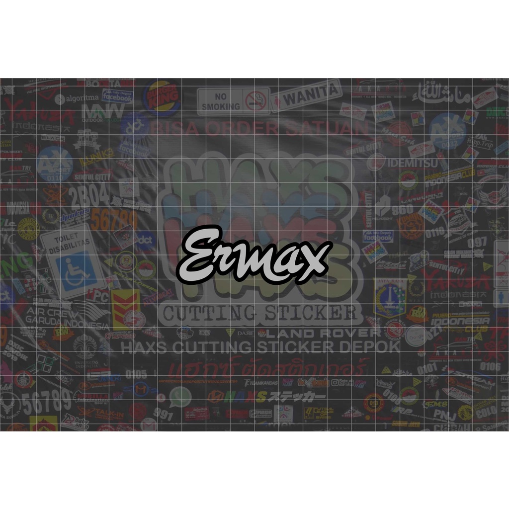 Cutting Sticker Ermax Ukuran 6 Cm Untuk Motor