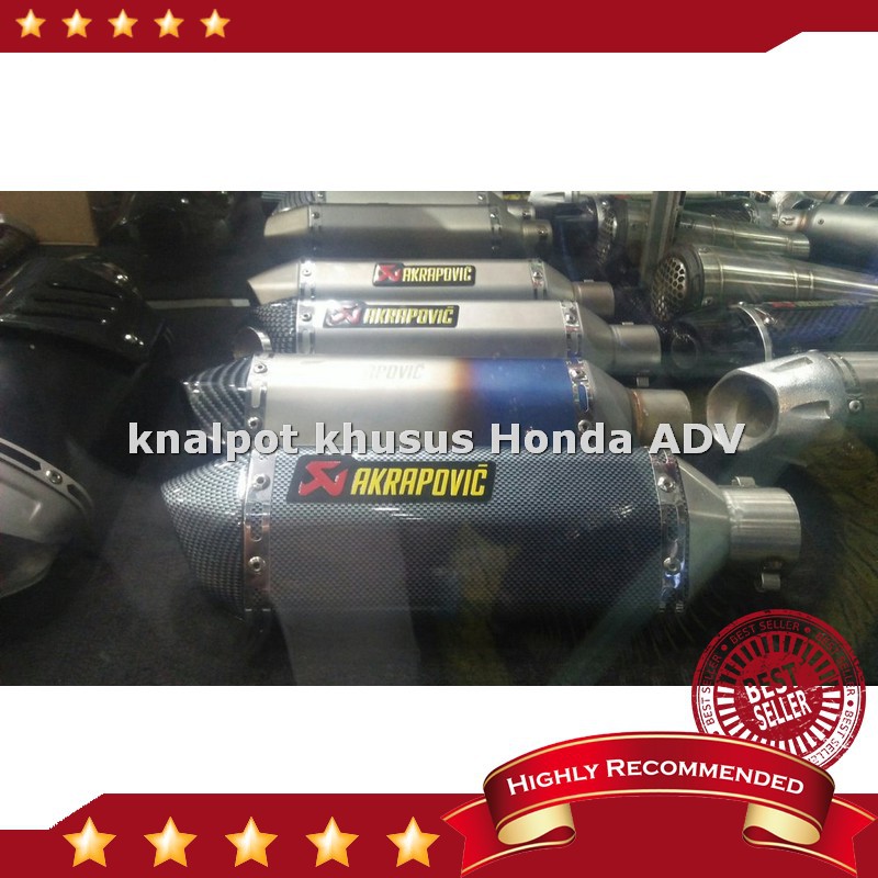 Harga KNALPOT RACING NEW HONDA ADV FULL SET AKRAPOVIC CARBON DAN STAINLES