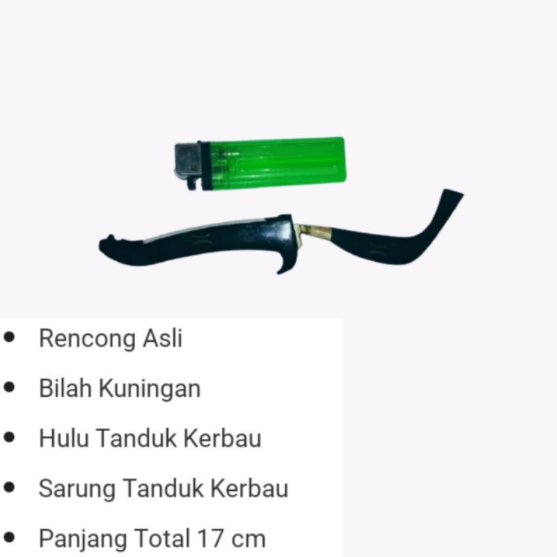 rencong Aceh 17 cm | souvenir rencong tanduk