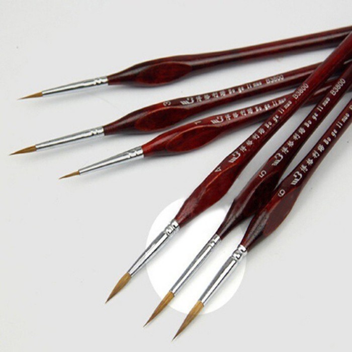 Miniature &amp; Detailing Brush 1/2/3/4/5/6 (6pcs)