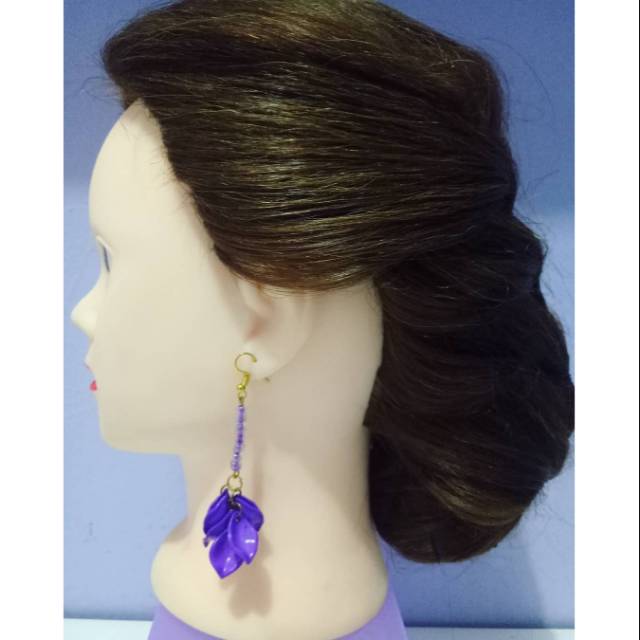 Anting Panjang Ungu