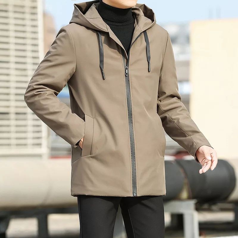 Jaket Jubah Panjang Musim Dingin Jaket Pria Korea Long coat