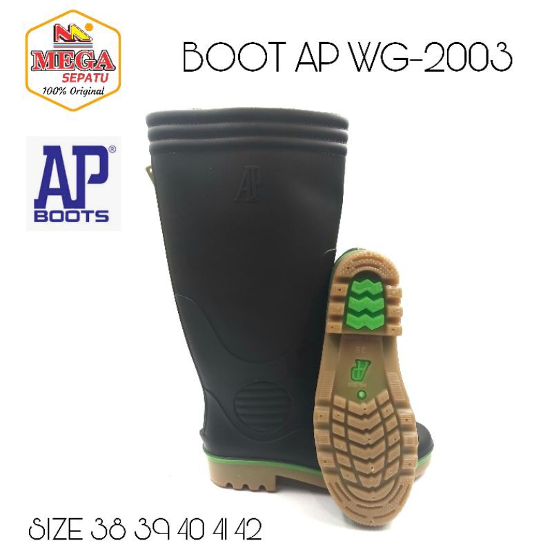 SEPATU BOOT PRIA DEWASA BERSAWAH PETANI BERKEBUN KULI ELASTIS DAN KUAT TAHAN LAMA AP WG-2003