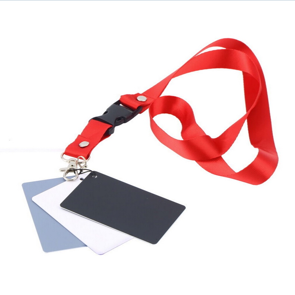 【Theredsunrisesiwy.id】3 in 1 Pocket-Size Digital White Black Grey Balance Cards 18% Gray Card Quality