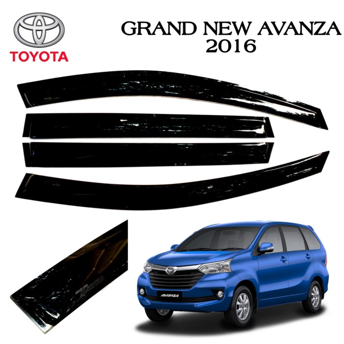 TALANG AIR MOBIL TOYOTA GRAND NEW AVANZA 2015 MODEL SLIM AKRILIK HITAM