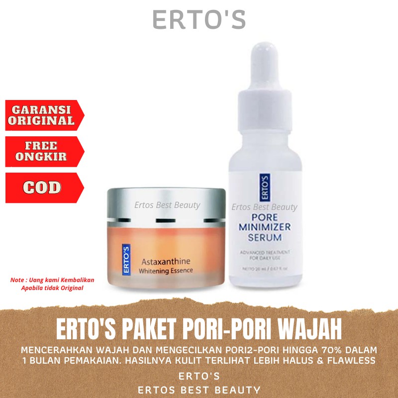 Jual Ertos Paket Pengecil Poripori Pori Wajah 2in1 ( Pore Minimizer ...