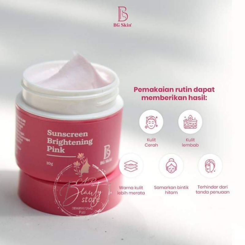 SUNCARE BRIGHTENING PINK - BG SKIN BEAUTY GLOW 100% ORI