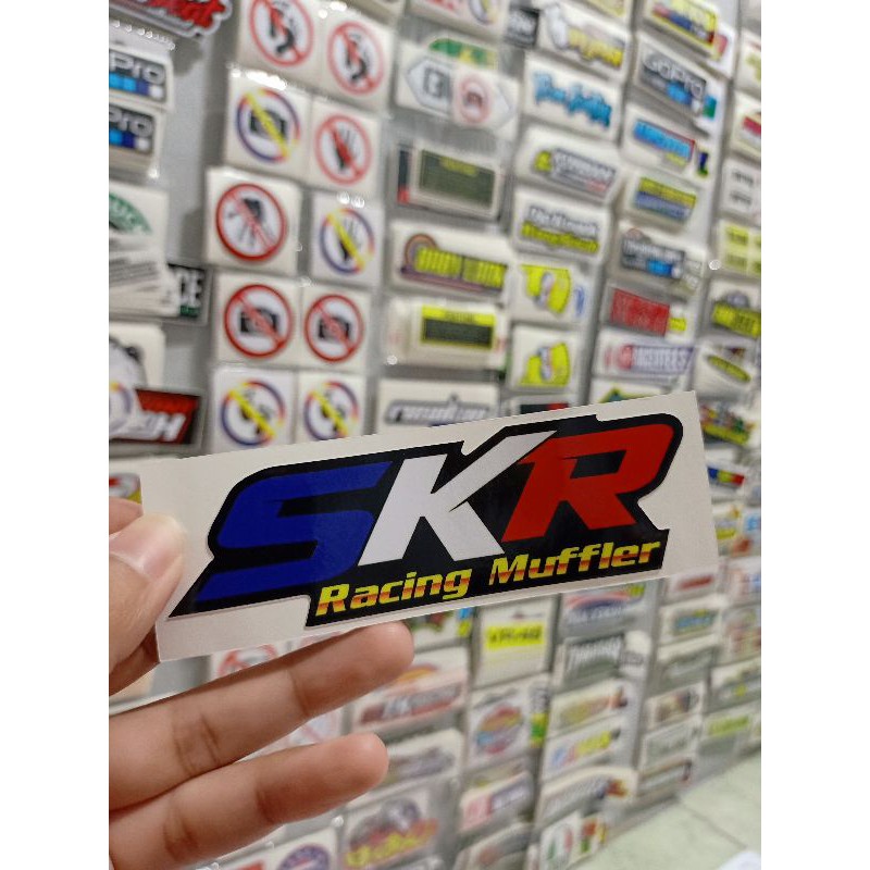 Sticker printing SKR RACING muffler