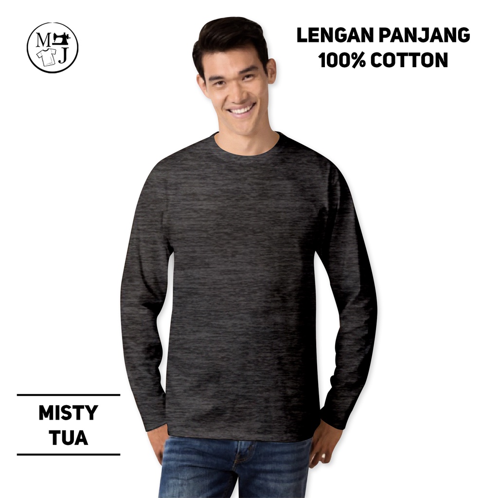 Kaos polos panjang / Kaos Polos Misty Tua / Kaos Polos Cotton Combed 30s