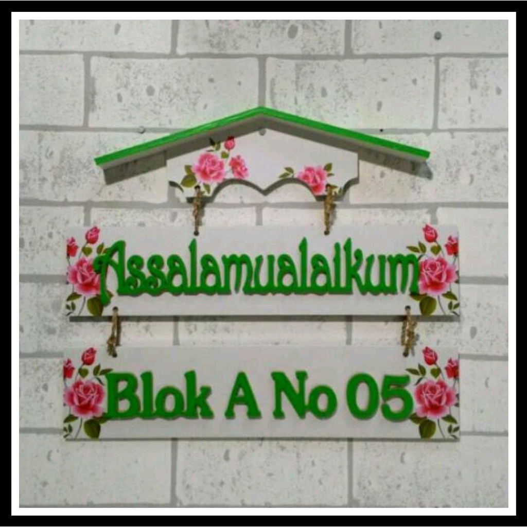 Nomor Rumah Atap Shabby