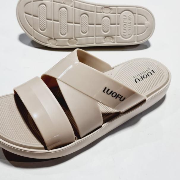 DI-93>> jelly sandal slop luofu silang sendal wanita import E7185A2-A11SBW ➤hhf❀