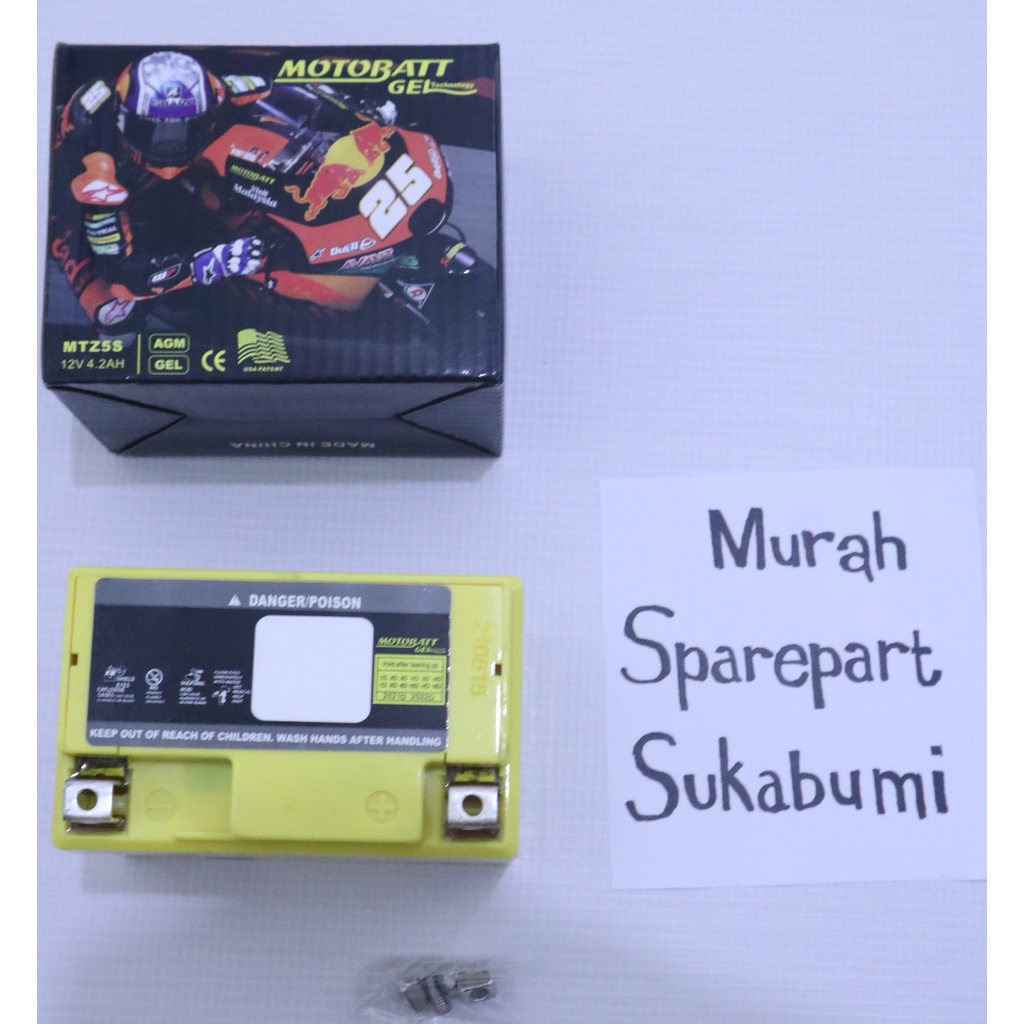 AKI ACCU MOTOBATT MTZ5S BEAT VIXION SUPRA X 125 MIO SOUL REVO MX NEW R15 VARIO 110 SPIN