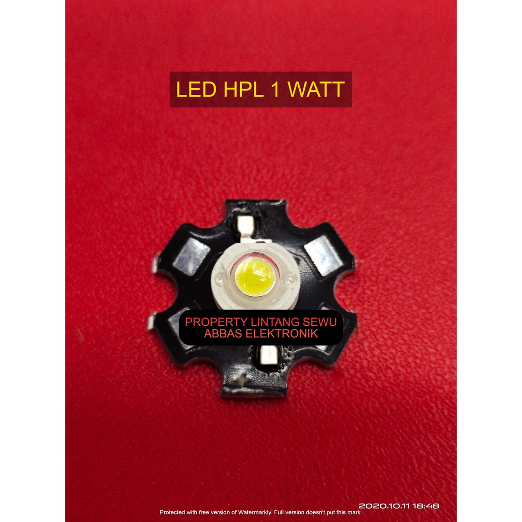 LED HPL 1W High Power LED 1 Watt COLD WHITE PLUS HEATSIGN HEATSING PENDINGIN BINTANG