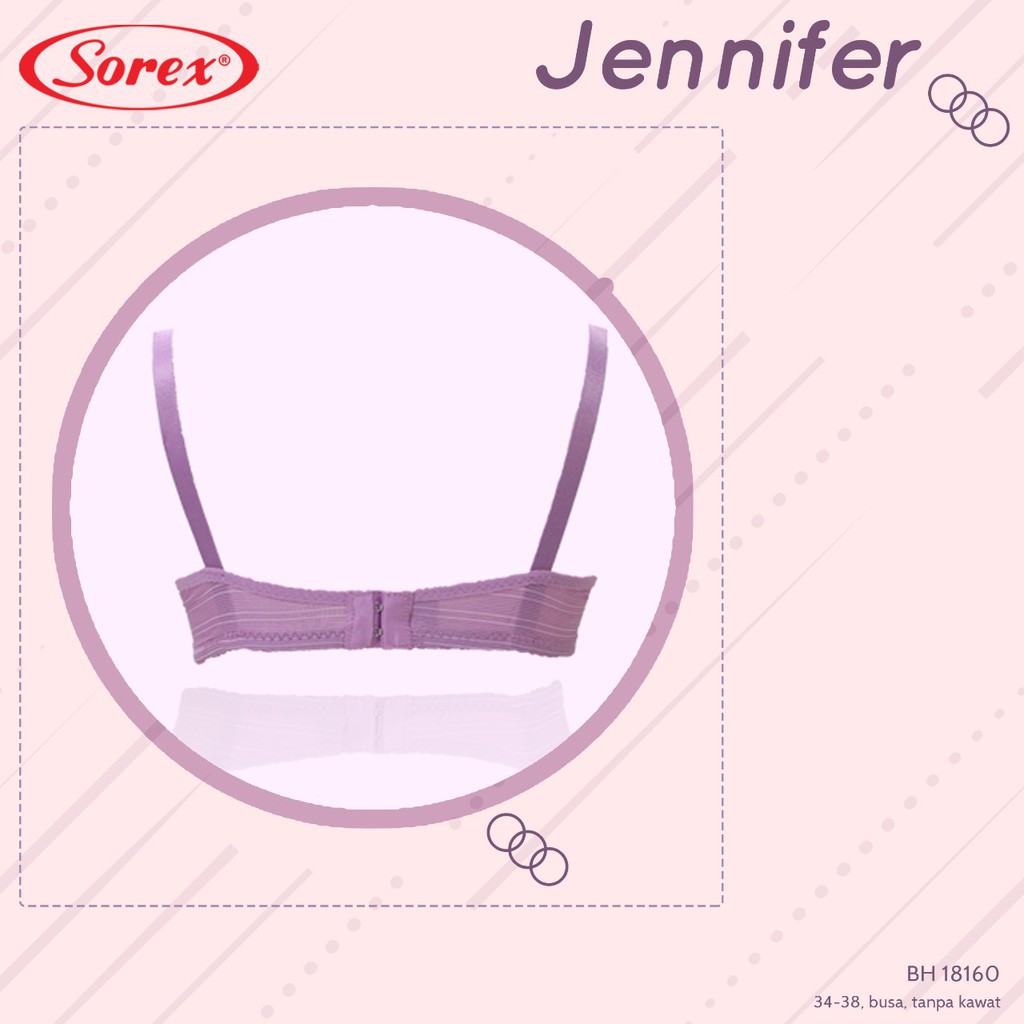 gof BRA BH FASHION SOREX 18160 &amp; 33305 Sorex Bra Busa Tanpa Kawat Kait 2 Setara Cup B Jennifer