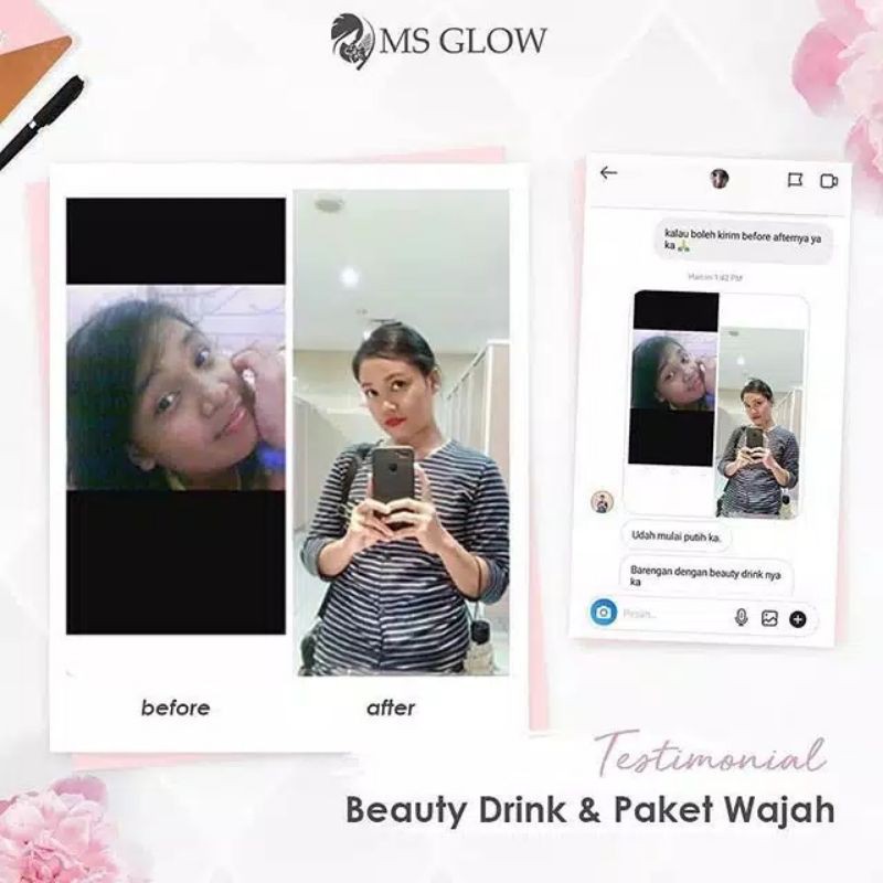 Glass Skin Drink MS Glow Original perawatan extra mencerahkan dan melembabkan extra dari dalam