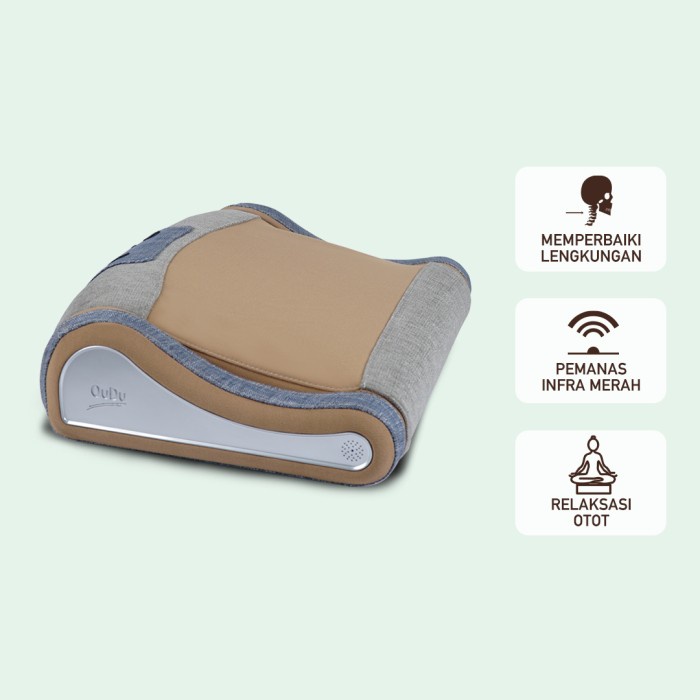 Qudu Cervical Pillow Bantal Terapi Tulang Leher &amp; Nyeri Otot