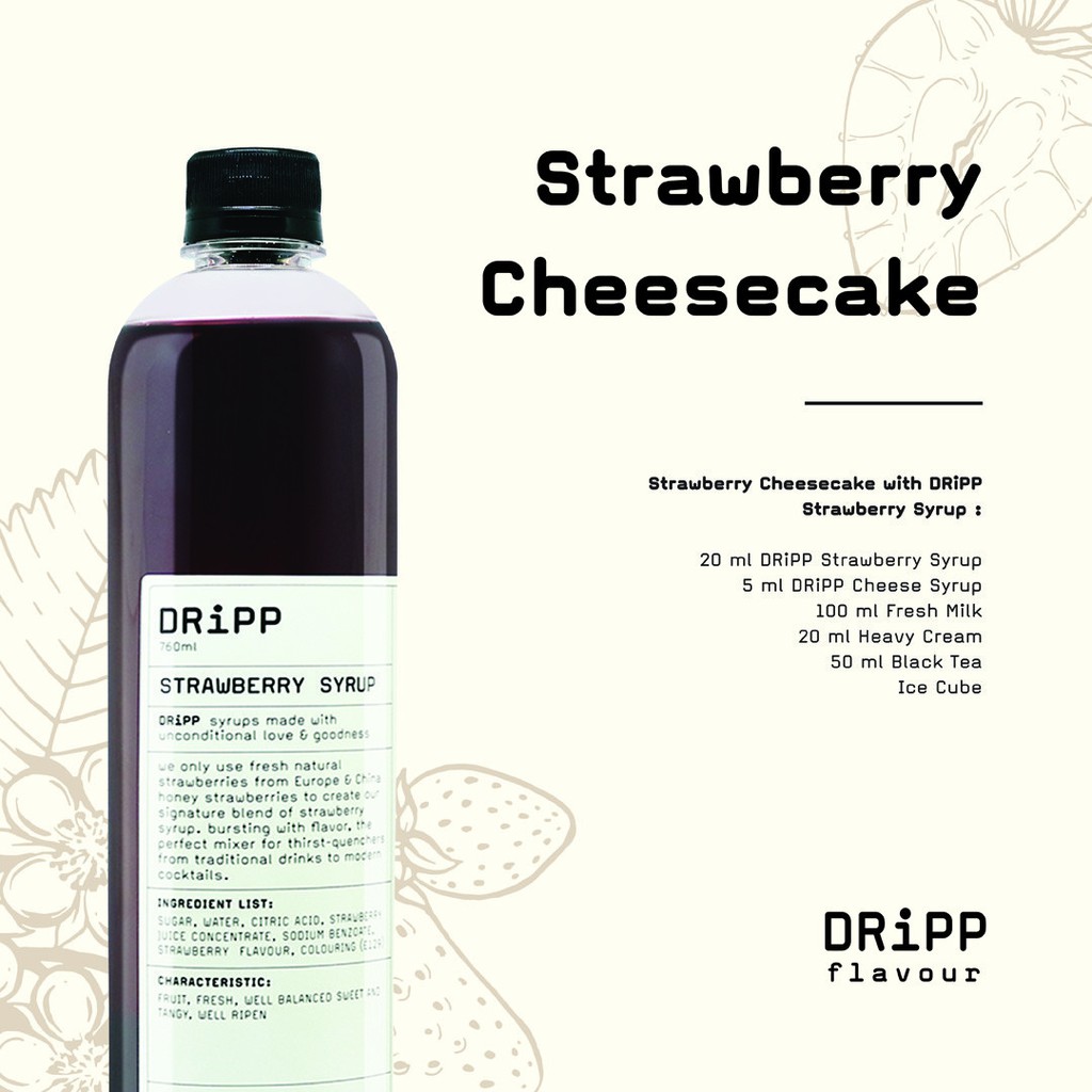 DRiPP - Minuman Sirup Strawberry 760ml