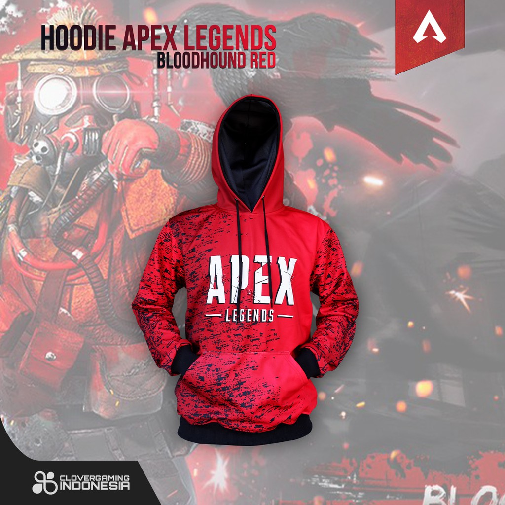 Hoodie Apex Legends Bloodhunt Red - Gaming Jaket Esports