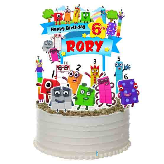 Number blocks Topper Cake Birthday / Hiasan Kue Ulang Tahun