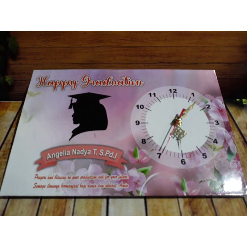 Jam MDF 20x30 cm Hadiah Jam Mozaik Kado Mozaik Jam Foto Kado Dekorasi Jam
