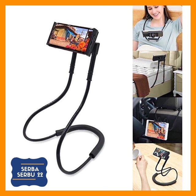 Lazyneck Phone Holder di Leher Lazyneck Hanging Cell Lazypod Phone Stand Mount Necklace Pod Gantung